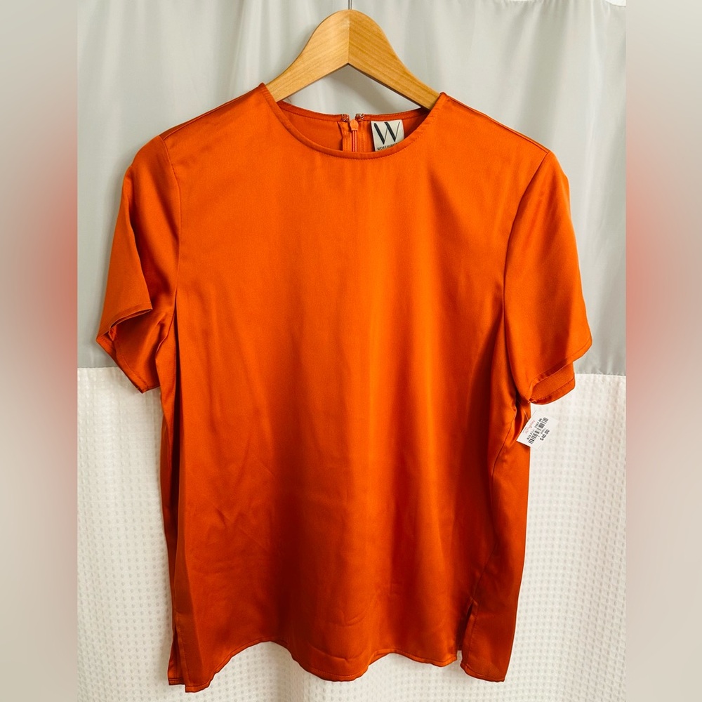 WORTHINGTON Short sleeve- polyester dress top- Women: SIZE SMALL